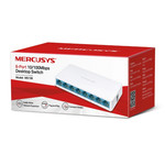 Mercusys MS108 8-портовый 10/100 Мбит/с настольный коммутатор, 8 портов RJ45 10/100 Мби.т/с, пластиковый корпус